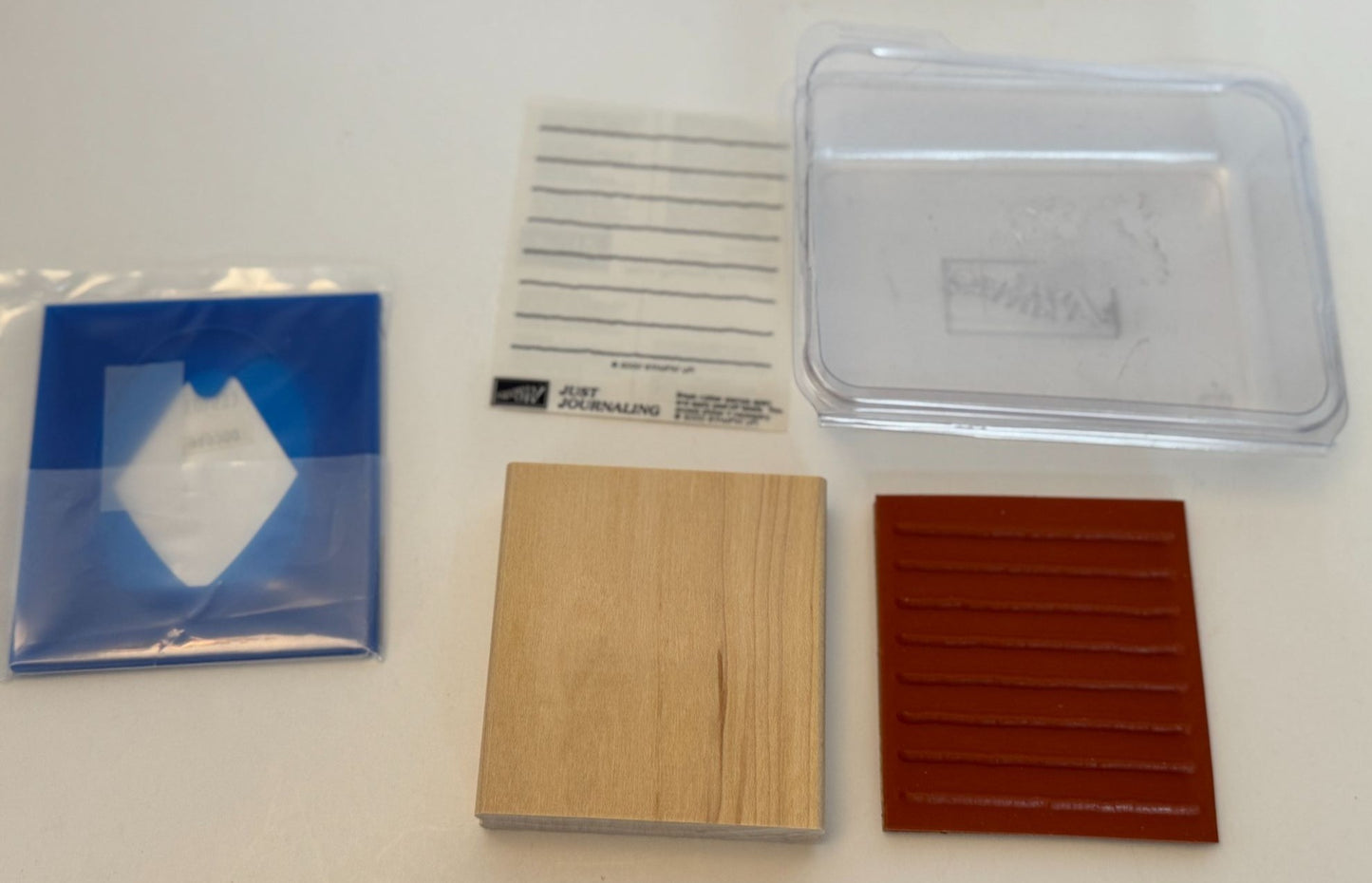 Stampin Up Rubber Stamp and Templates Stencils Just Journaling Lines Shape Heart