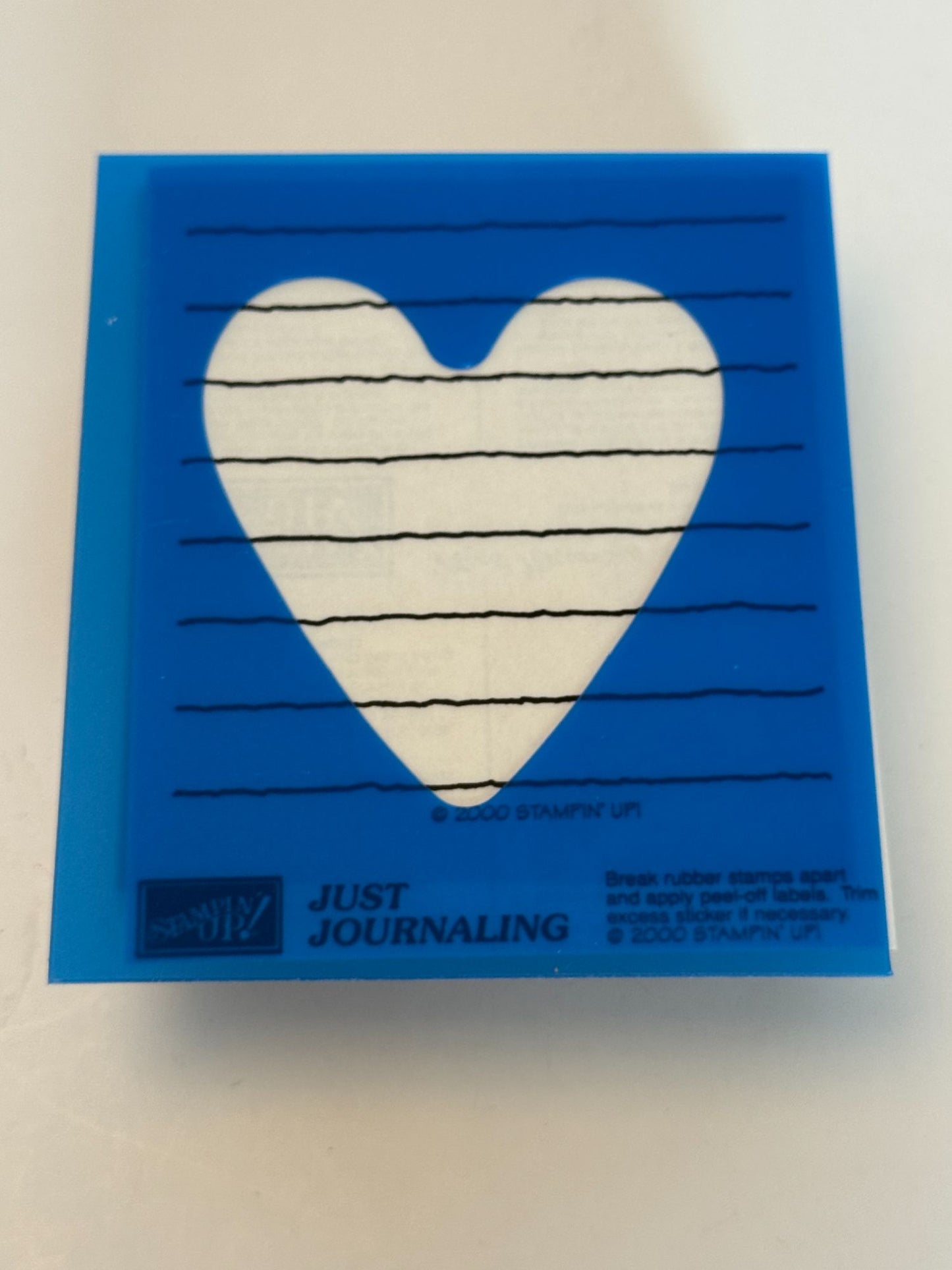 Stampin Up Rubber Stamp and Templates Stencils Just Journaling Lines Shape Heart