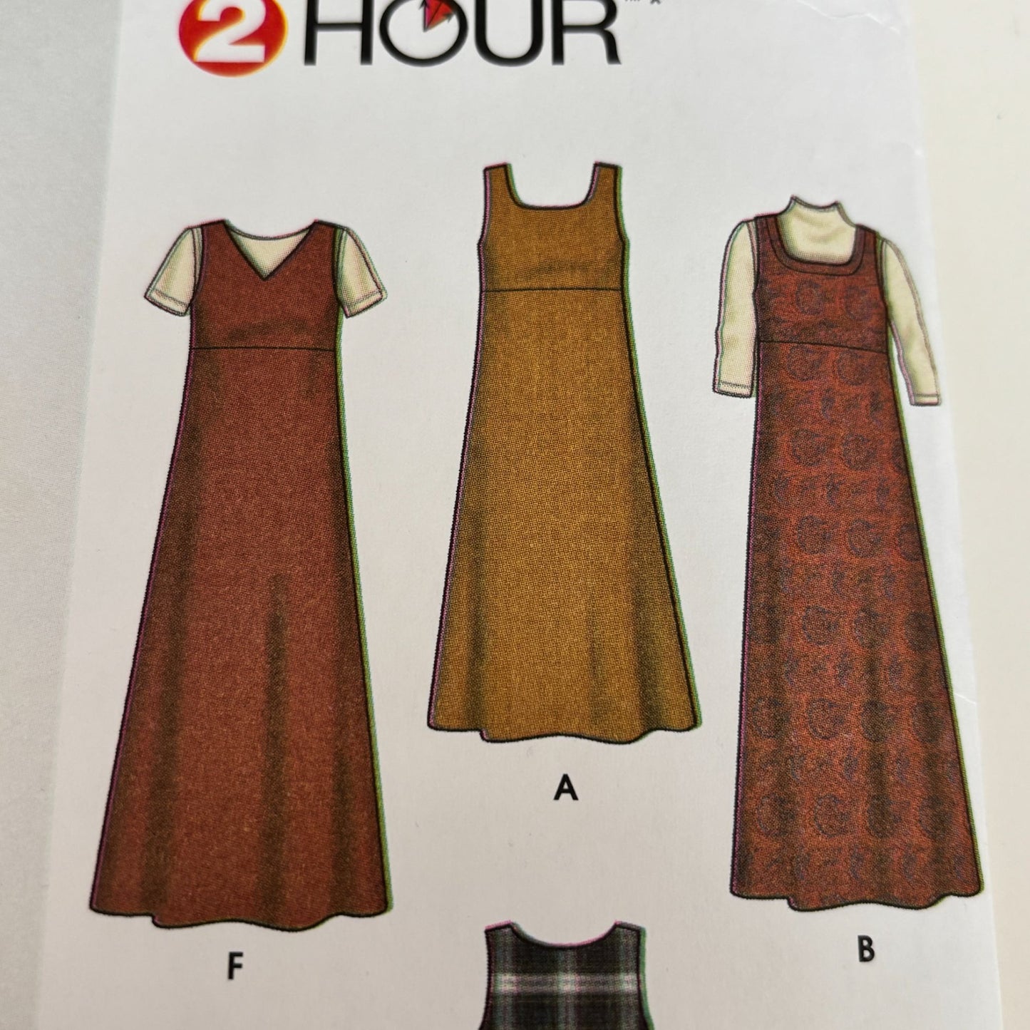 Simplicity Sewing Pattern 9830 Jumper Dress Minimalist A Line Layered Modest 14-20 Uncut 2-Hour