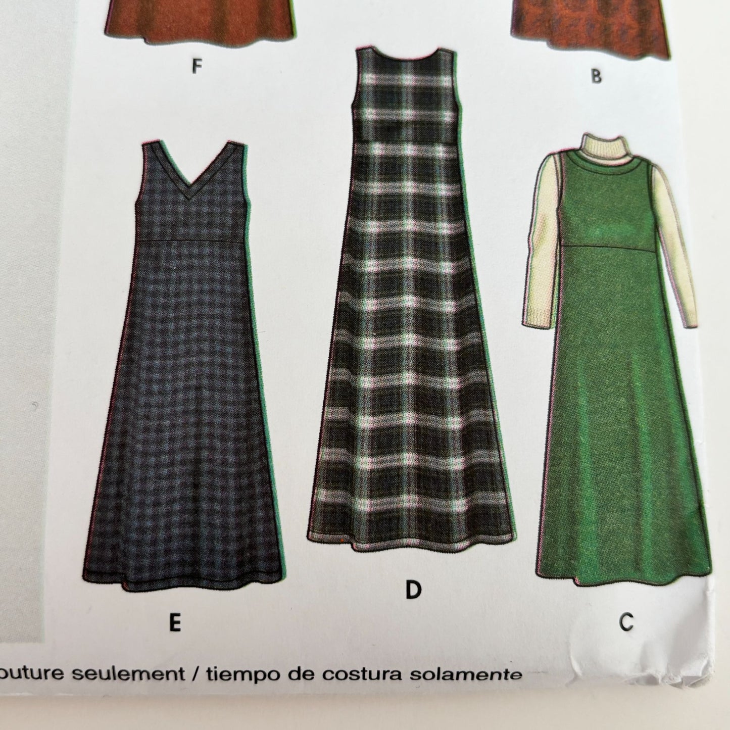 Simplicity Sewing Pattern 9830 Jumper Dress Minimalist A Line Layered Modest 14-20 Uncut 2-Hour