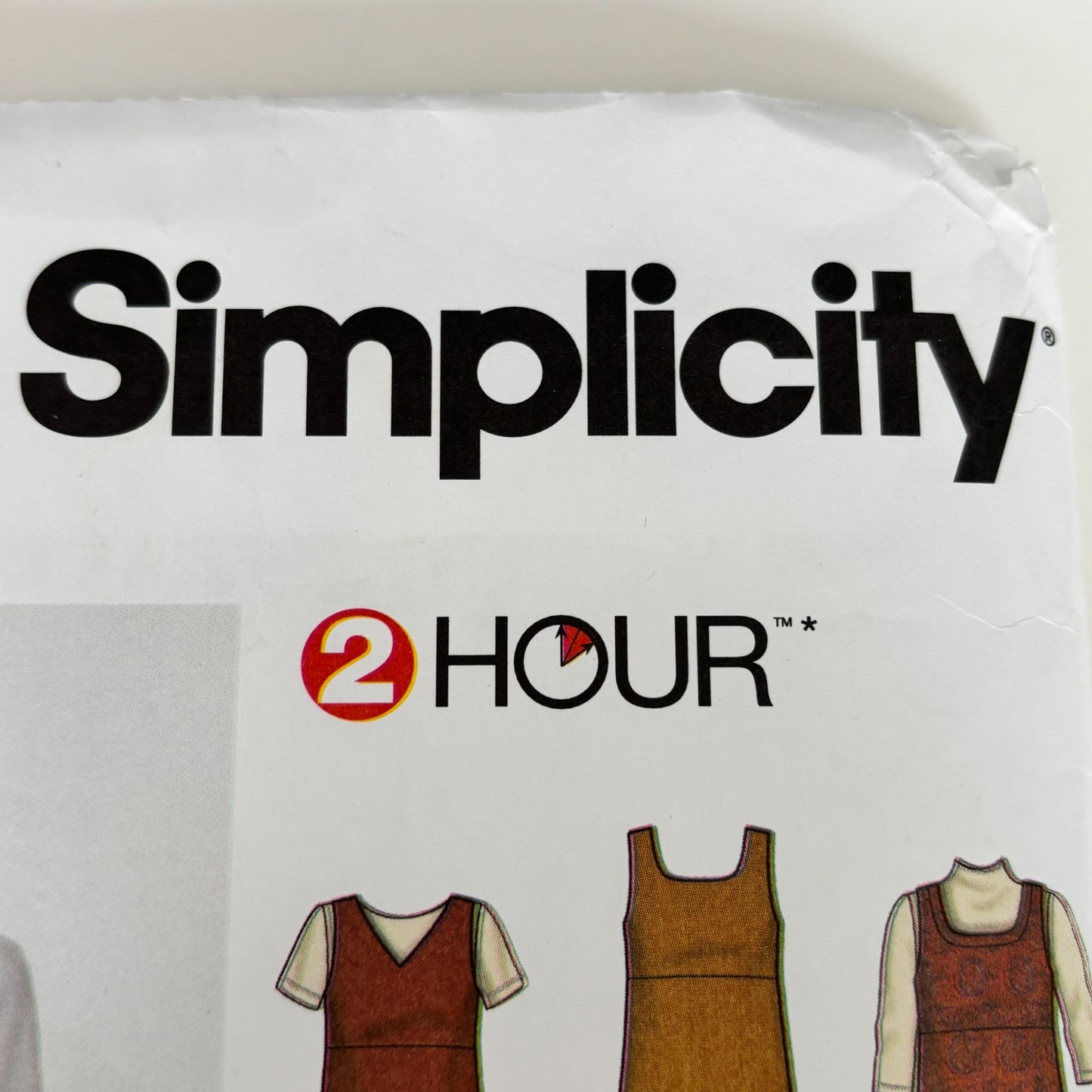 Simplicity Sewing Pattern 9830 Jumper Dress Minimalist A Line Layered Modest 14-20 Uncut 2-Hour