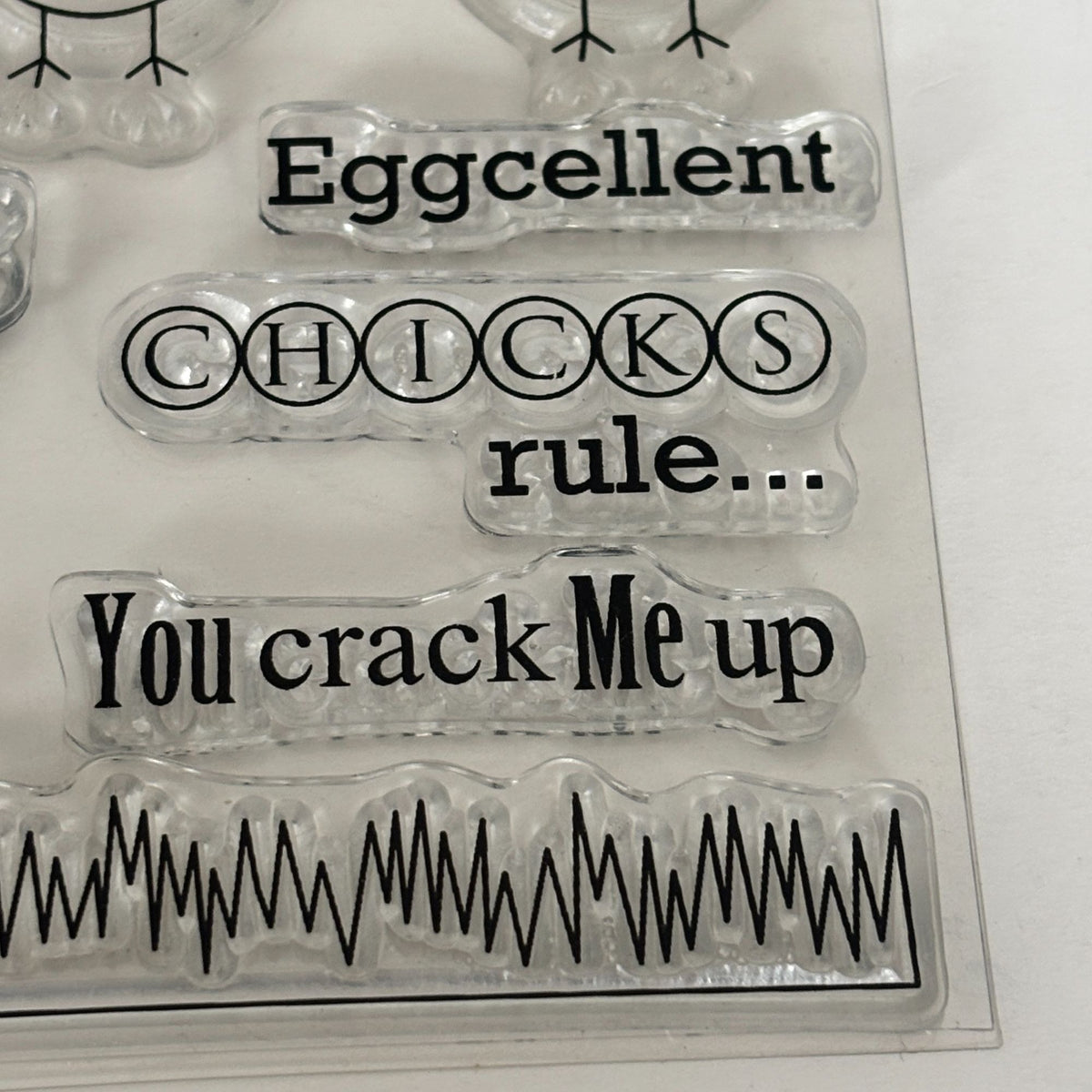 Easter Chick Clear Stamps Eggcellent Chicks Rule You Crack Me Up Egg Puns Cardmaking