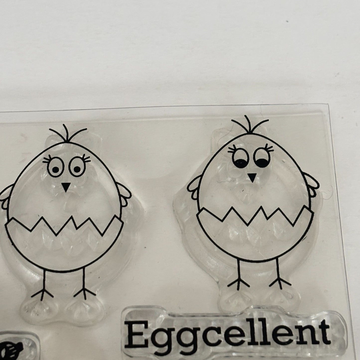 Easter Chick Clear Stamps Eggcellent Chicks Rule You Crack Me Up Egg Puns Cardmaking