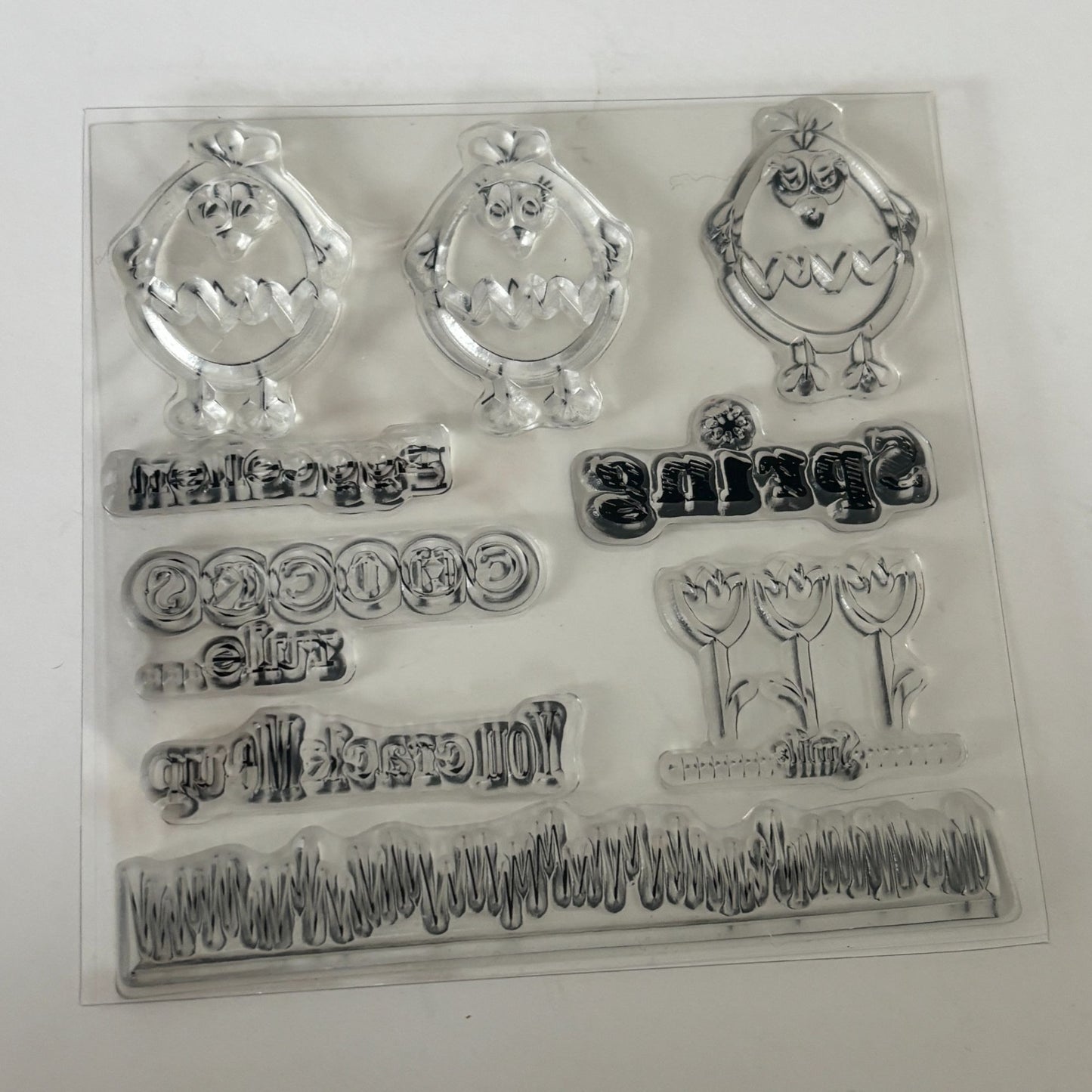 Easter Chick Clear Stamps Eggcellent Chicks Rule You Crack Me Up Egg Puns Cardmaking