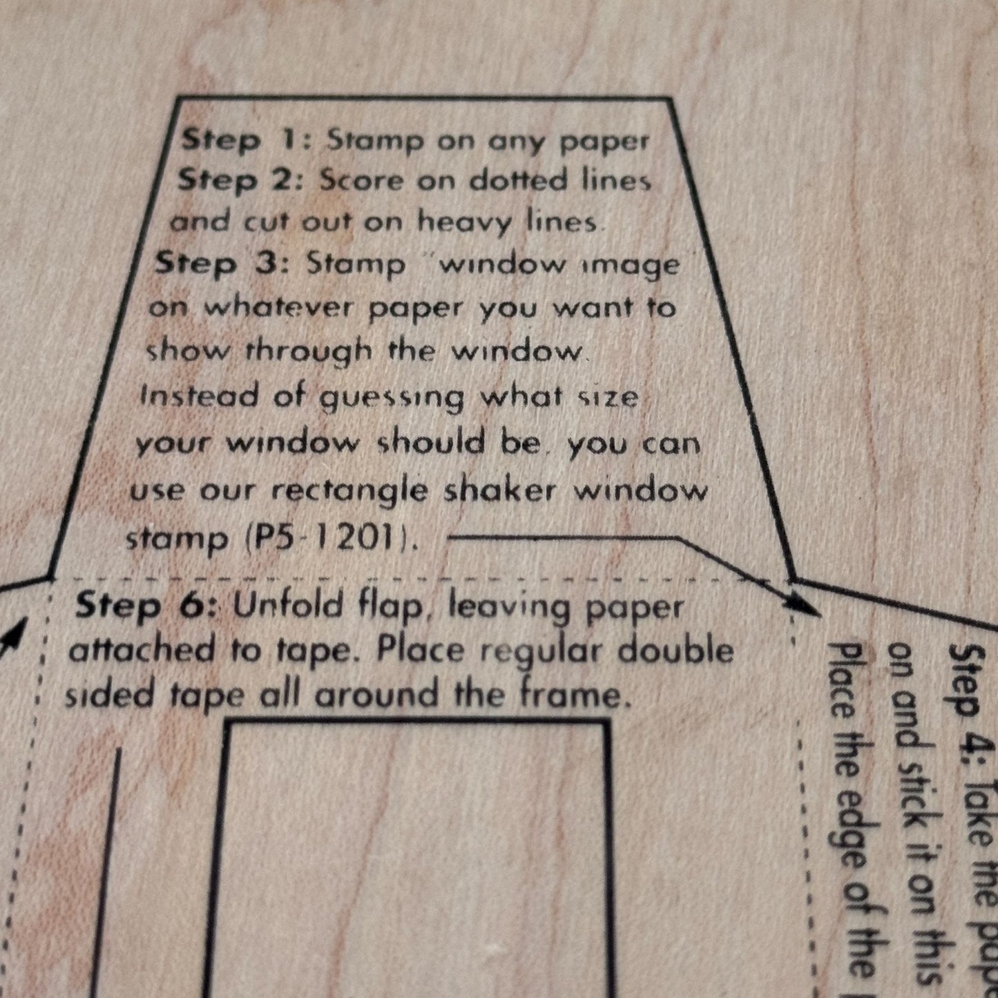 Art Gone Wild Rubber Stamp Rectangle Shaker Window Template Card Making Wooden