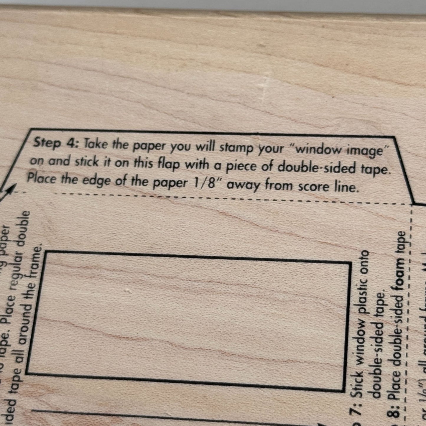 Art Gone Wild Rubber Stamp Rectangle Shaker Window Template Card Making Wooden