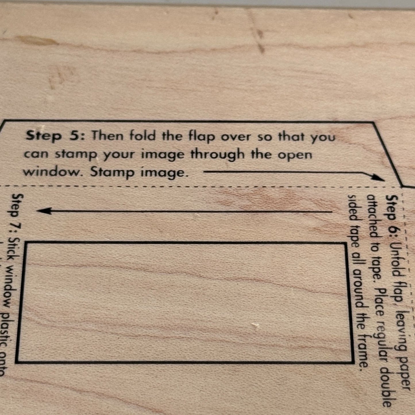 Art Gone Wild Rubber Stamp Rectangle Shaker Window Template Card Making Wooden