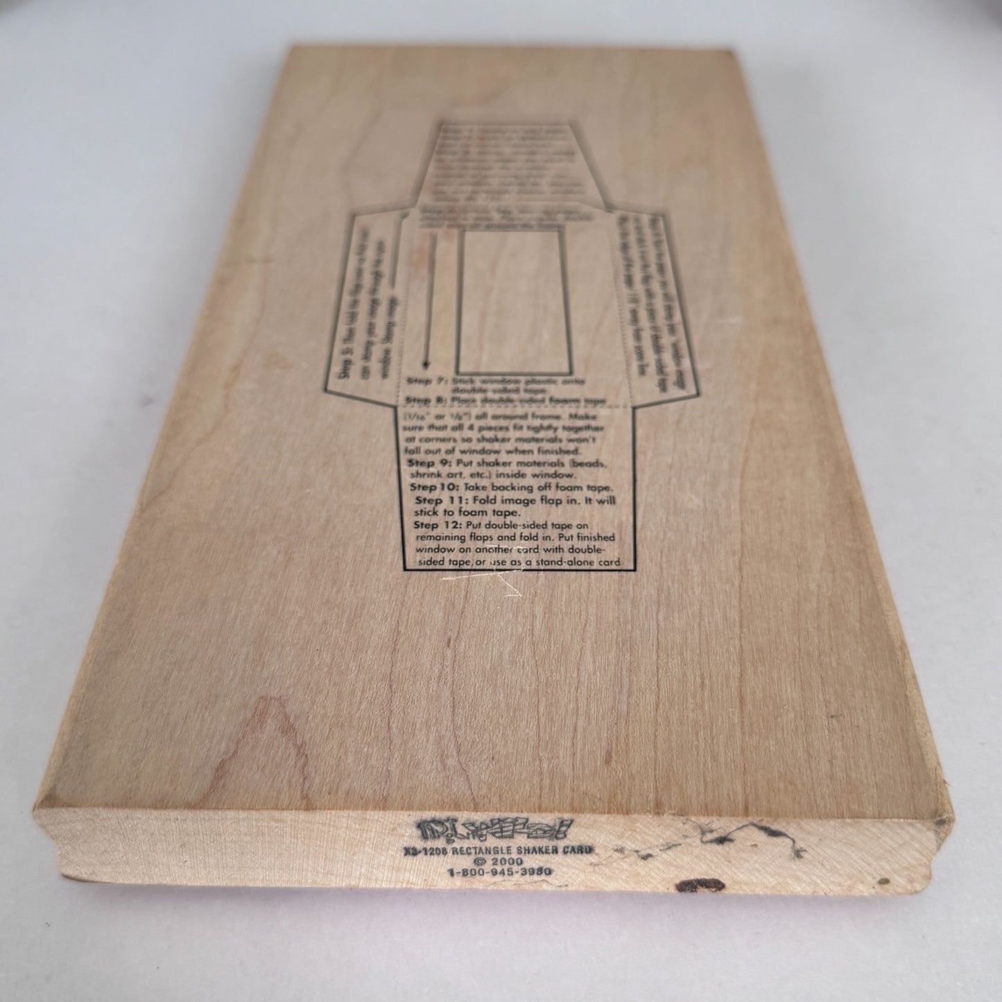 Art Gone Wild Rubber Stamp Rectangle Shaker Window Template Card Making Wooden
