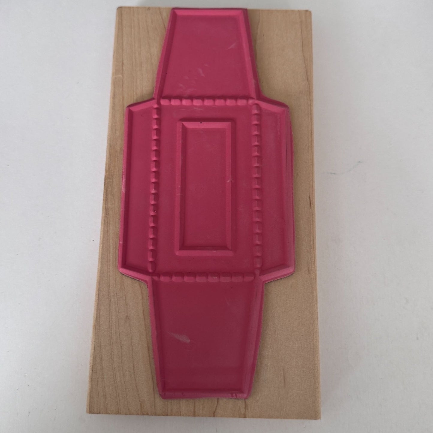 Art Gone Wild Rubber Stamp Rectangle Shaker Window Template Card Making Wooden