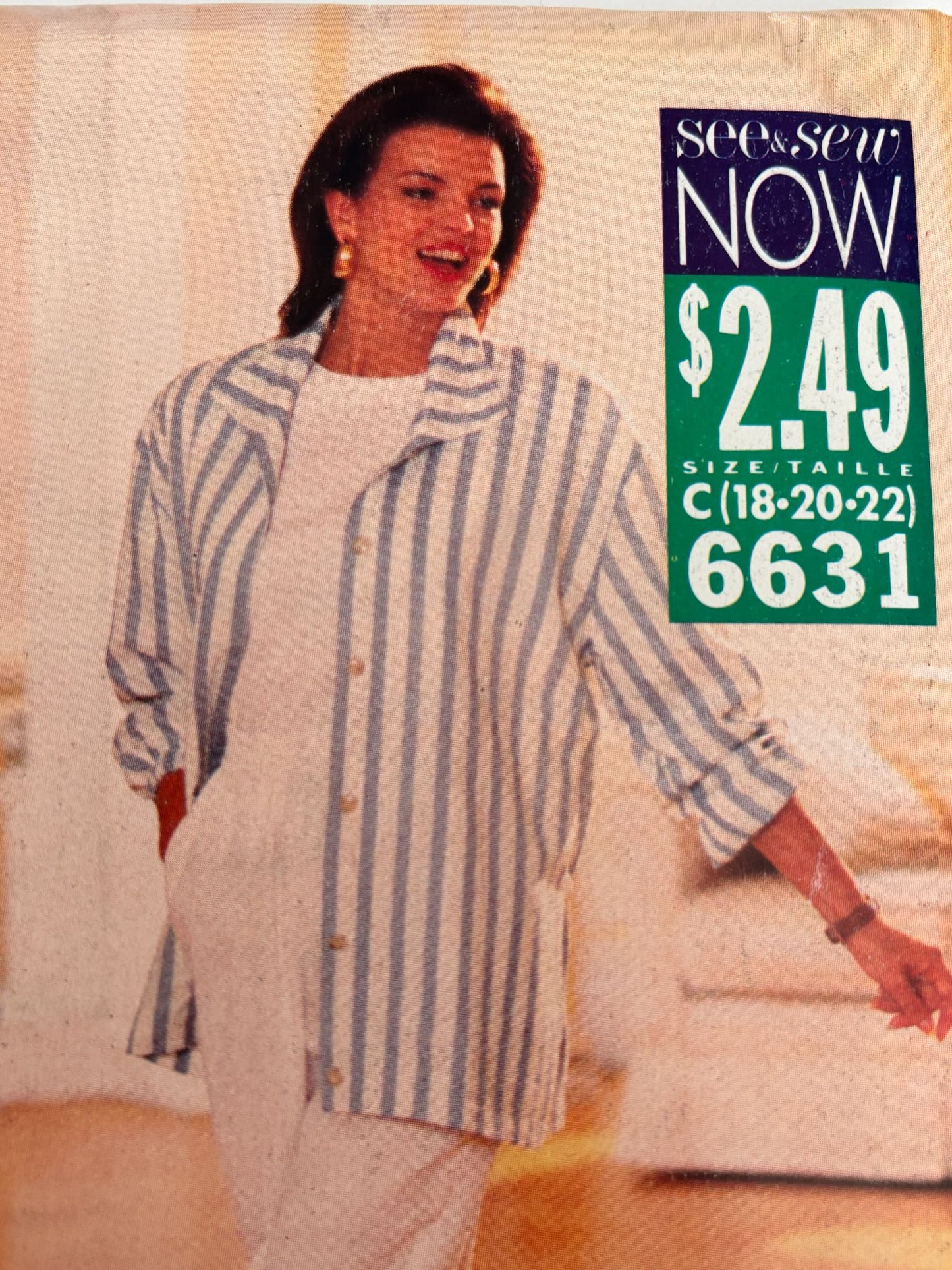 Butterick Sewing Pattern 6631 Jacket Pants Easy Casual Outfit Cruise UC 18 20 22