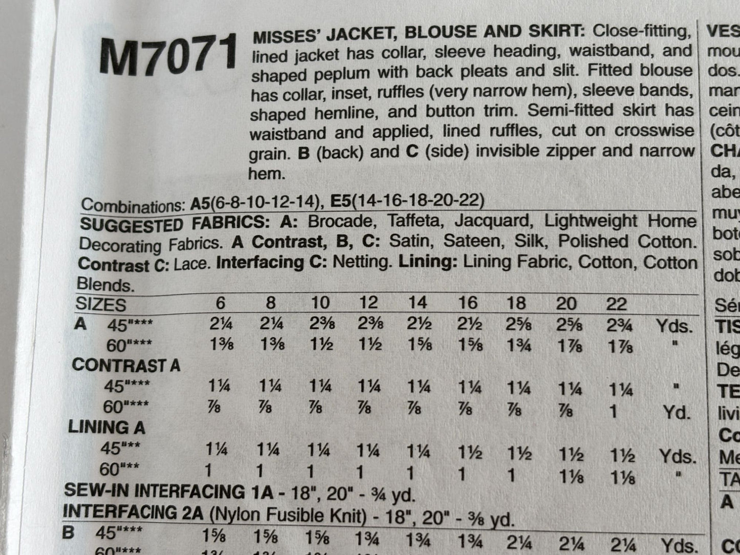 McCalls Sewing Pattern M7071 Victorian Costume Renaissance Outfit Skirt 6-14 UC