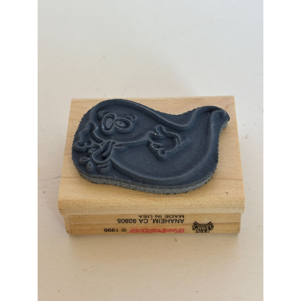 Stampendous Rubber Stamp Funny Ghost Halloween Cardmaking Cute Cartoon Spooky Fall Tongue Goofy Fall