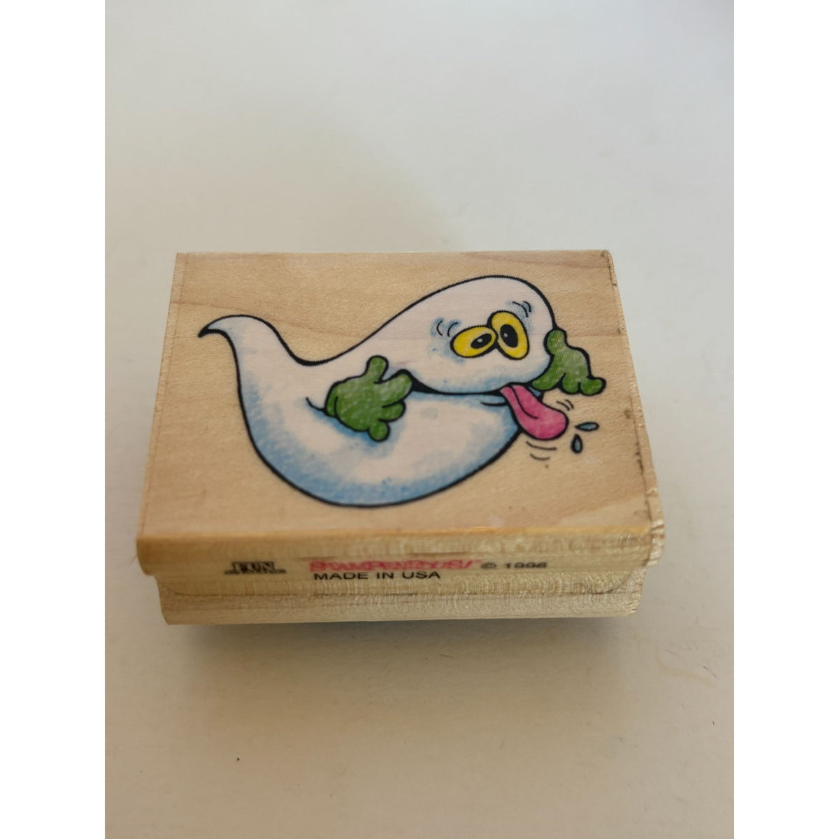 Stampendous Rubber Stamp Funny Ghost Halloween Cardmaking Cute Cartoon Spooky Fall Tongue Goofy Fall
