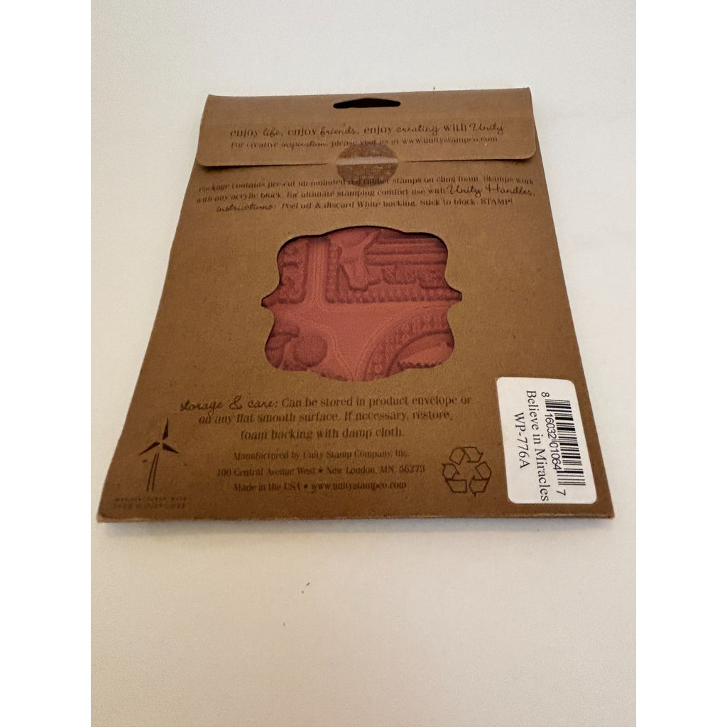 Unity Stamp Company Rubber Stamp Set Believe In Miracles Christmas Making a List