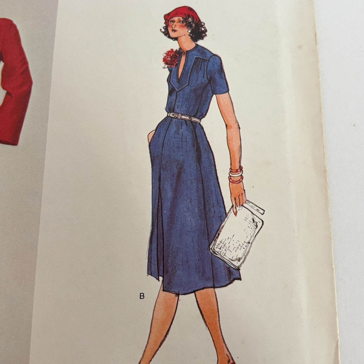 Vogue Paris Original Sewing Pattern 1481 Pierre Balmain Midi Dress 10 Vintage 1970s Uncut