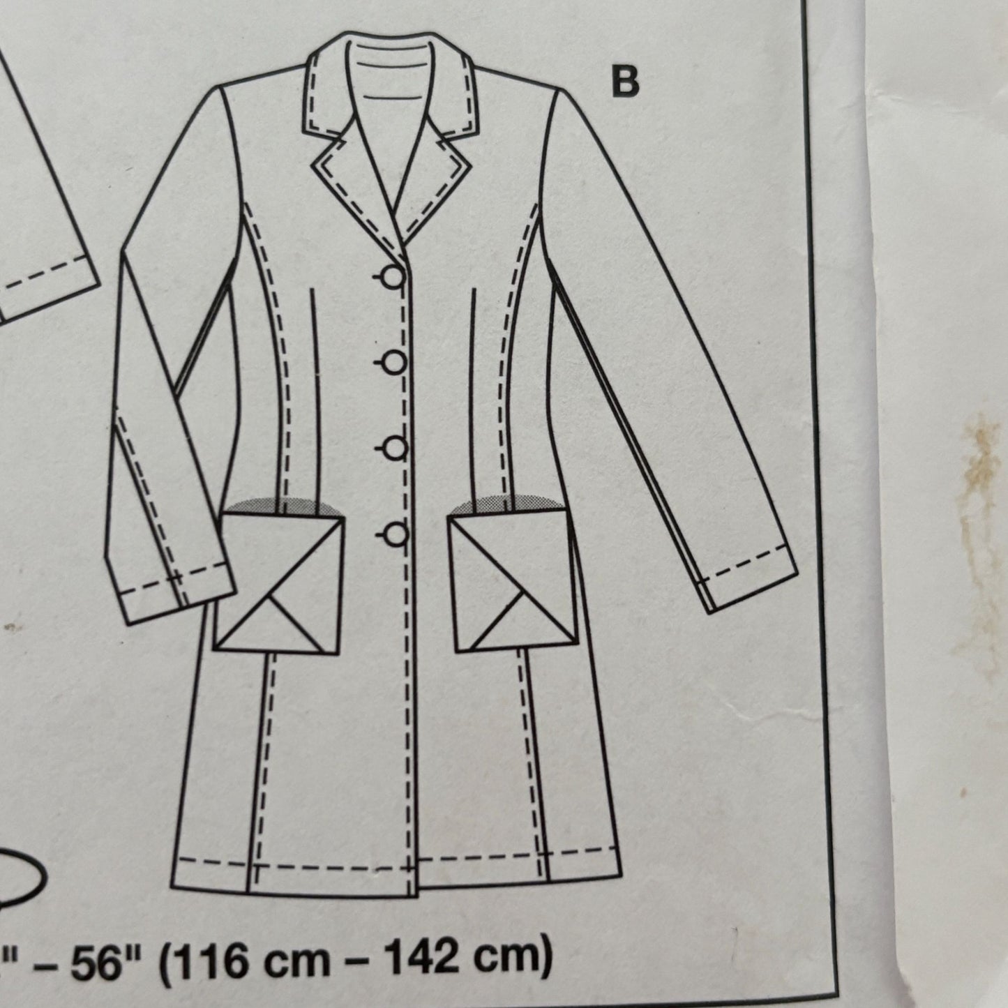 Burda Sewing Pattern 7786 Trench Coat Fall Outerwear Denim Semi-Fitted 10-22 UC