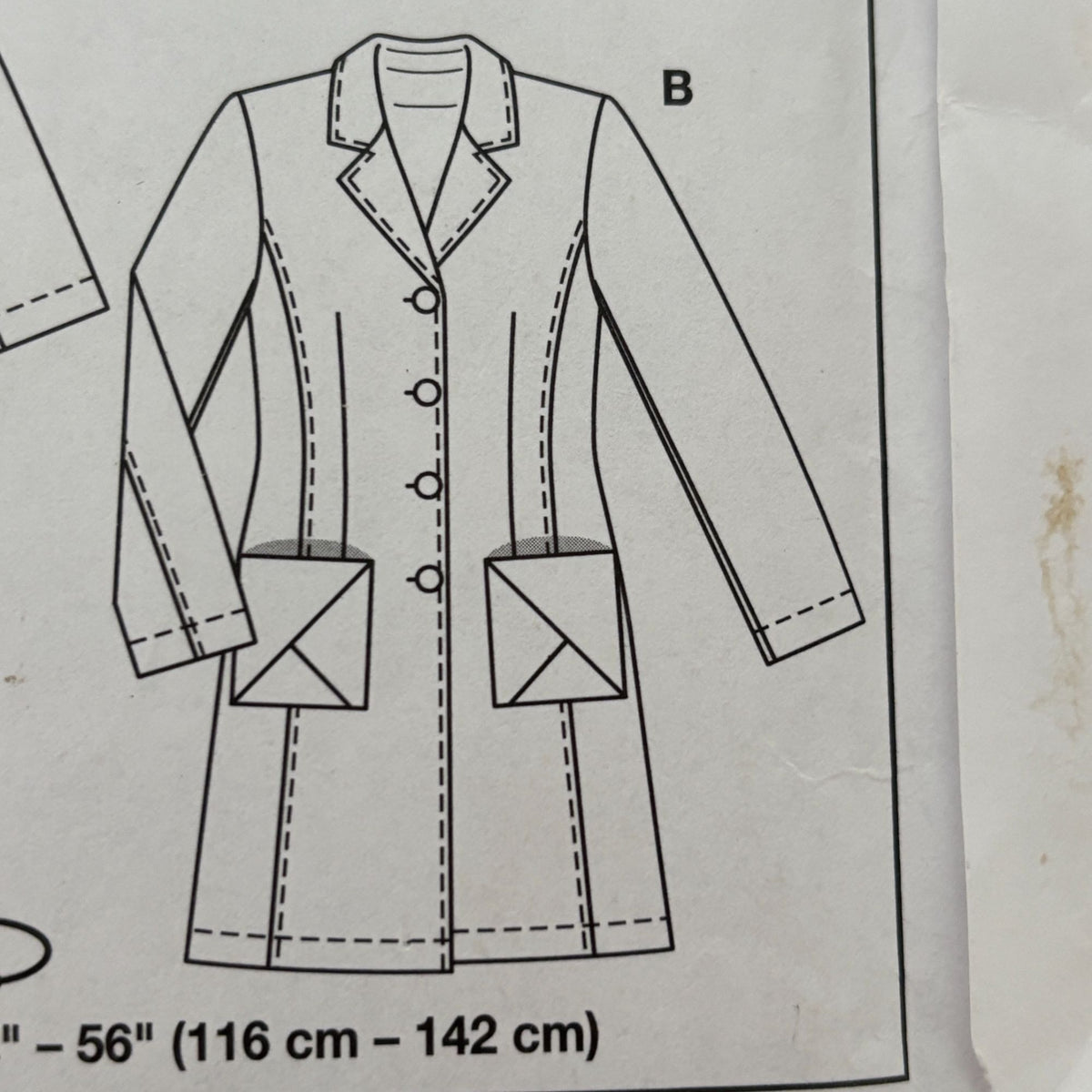 Burda Sewing Pattern 7786 Trench Coat Fall Outerwear Denim Semi-Fitted 10-22 UC