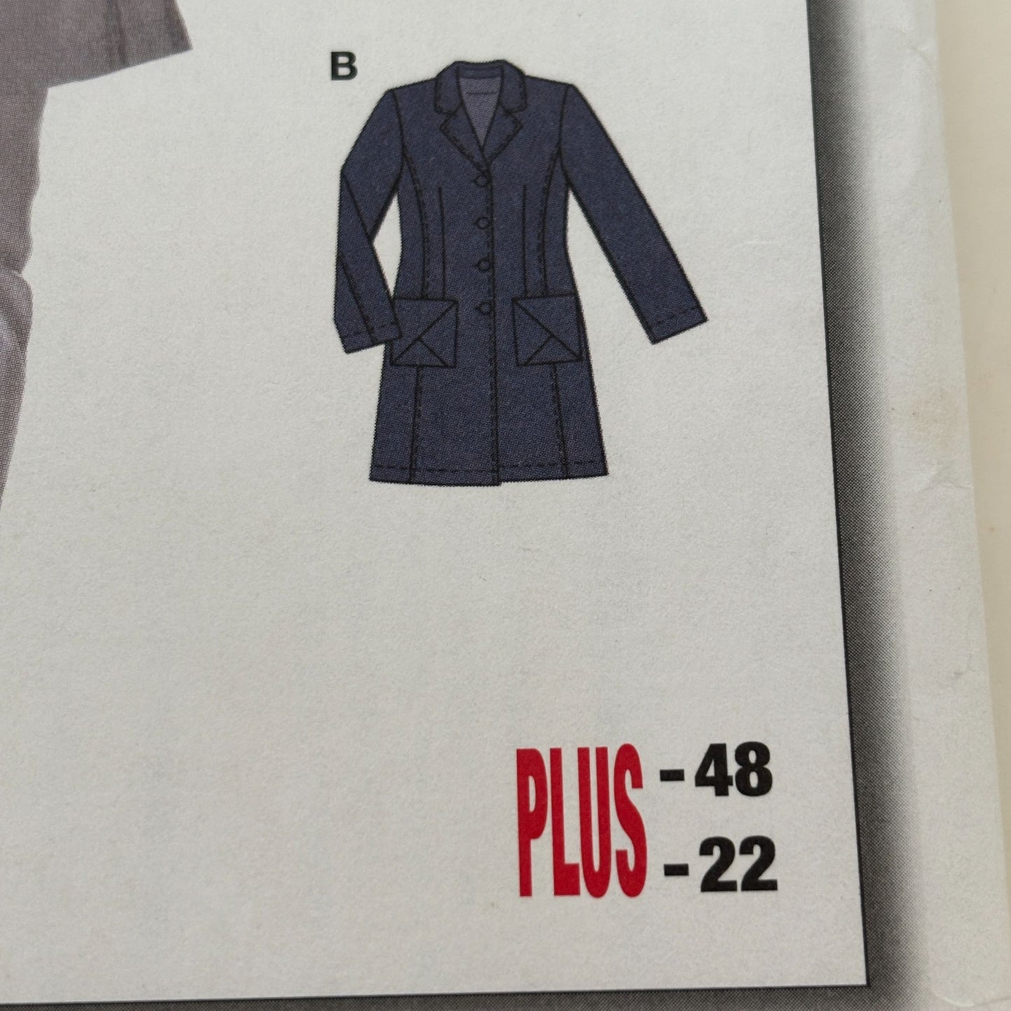 Burda Sewing Pattern 7786 Trench Coat Fall Outerwear Denim Semi-Fitted 10-22 UC