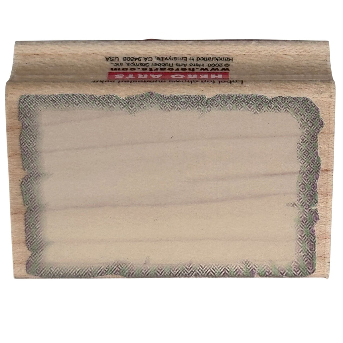 Hero Arts Rubber Stamp Rectangle Background Label Frame Distressed Border C2053 Cardmaking Scrapbooking Paper Crafting