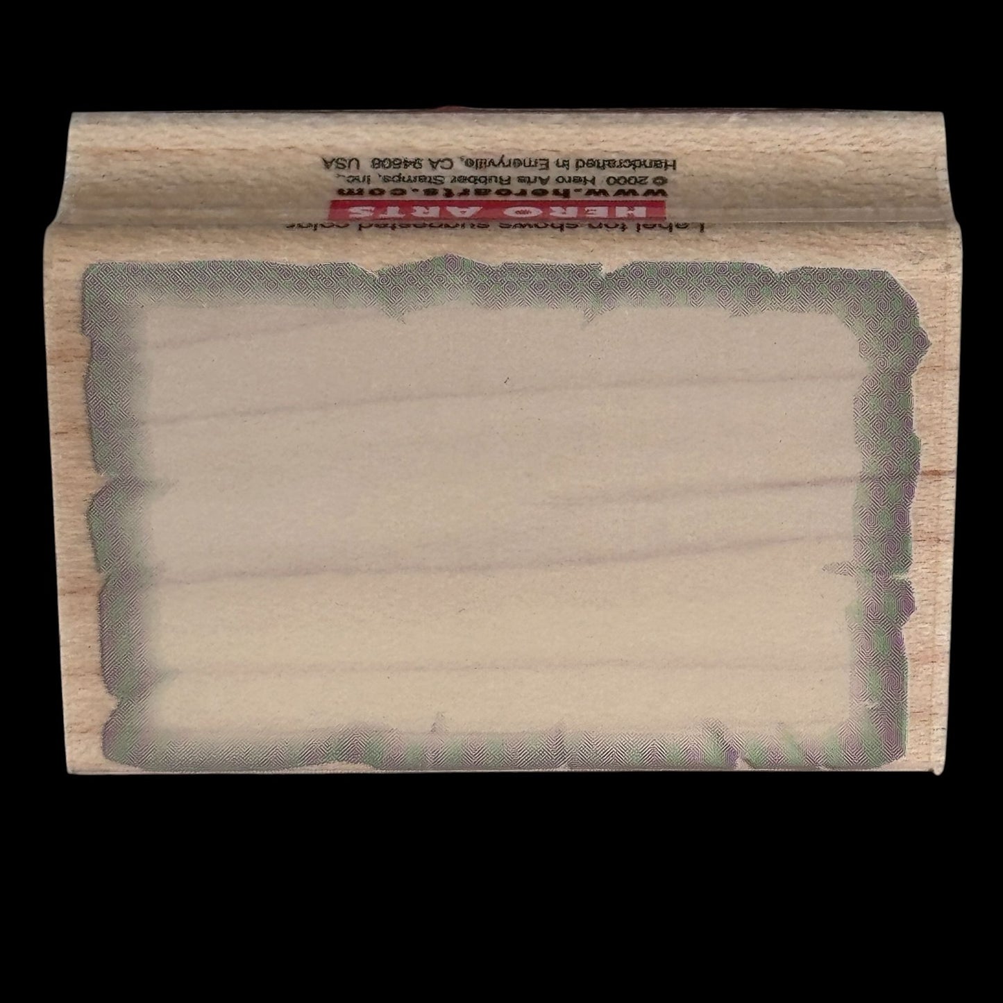 Hero Arts Rubber Stamp Rectangle Background Label Frame Distressed Border C2053 Cardmaking Scrapbooking Paper Crafting
