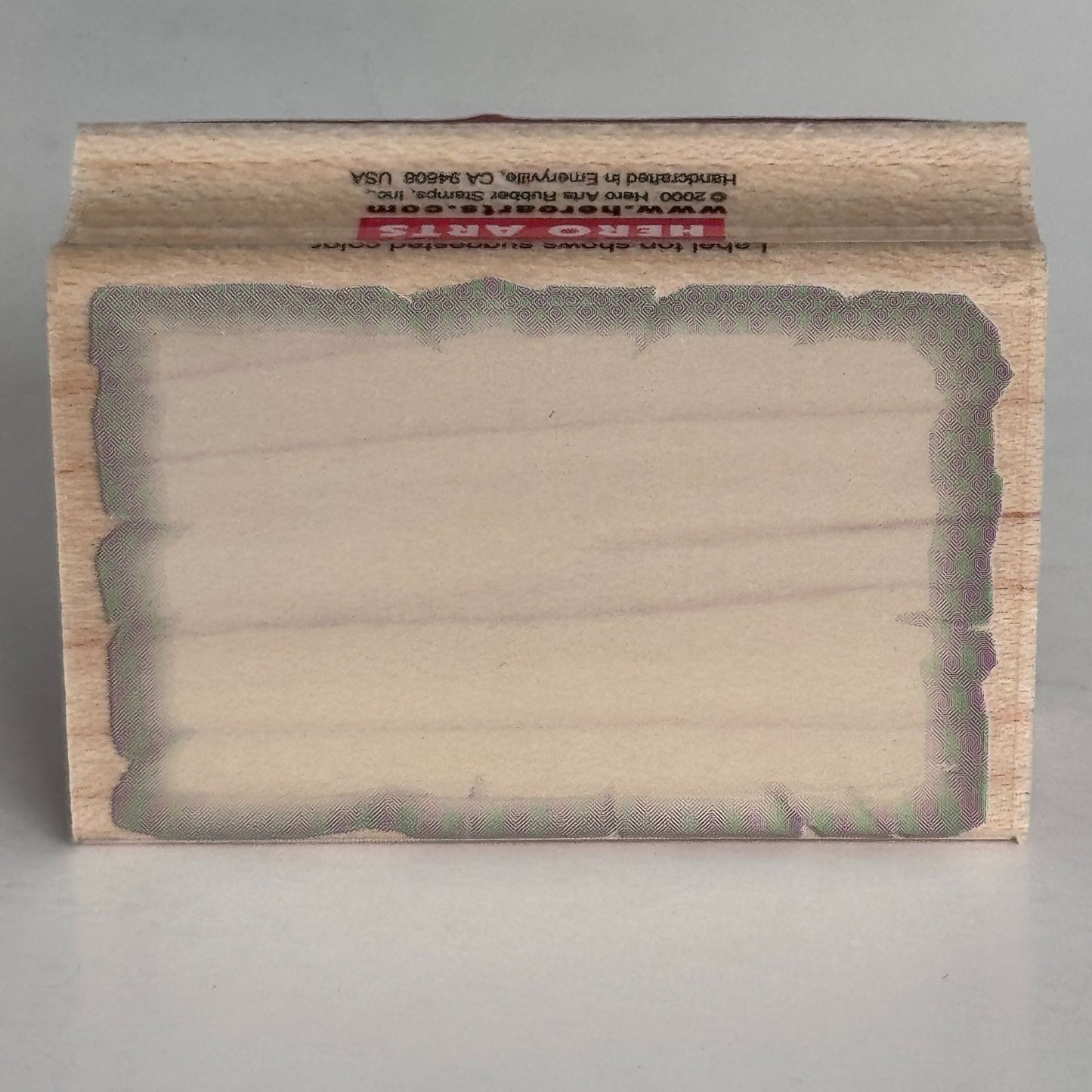 Hero Arts Rubber Stamp Rectangle Background Label Frame Distressed Border C2053 Cardmaking Scrapbooking Paper Crafting