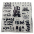 CTMH Acrylic Stamp Set Lets Stay Home Play Games Read Books Be Kind Words CC3212