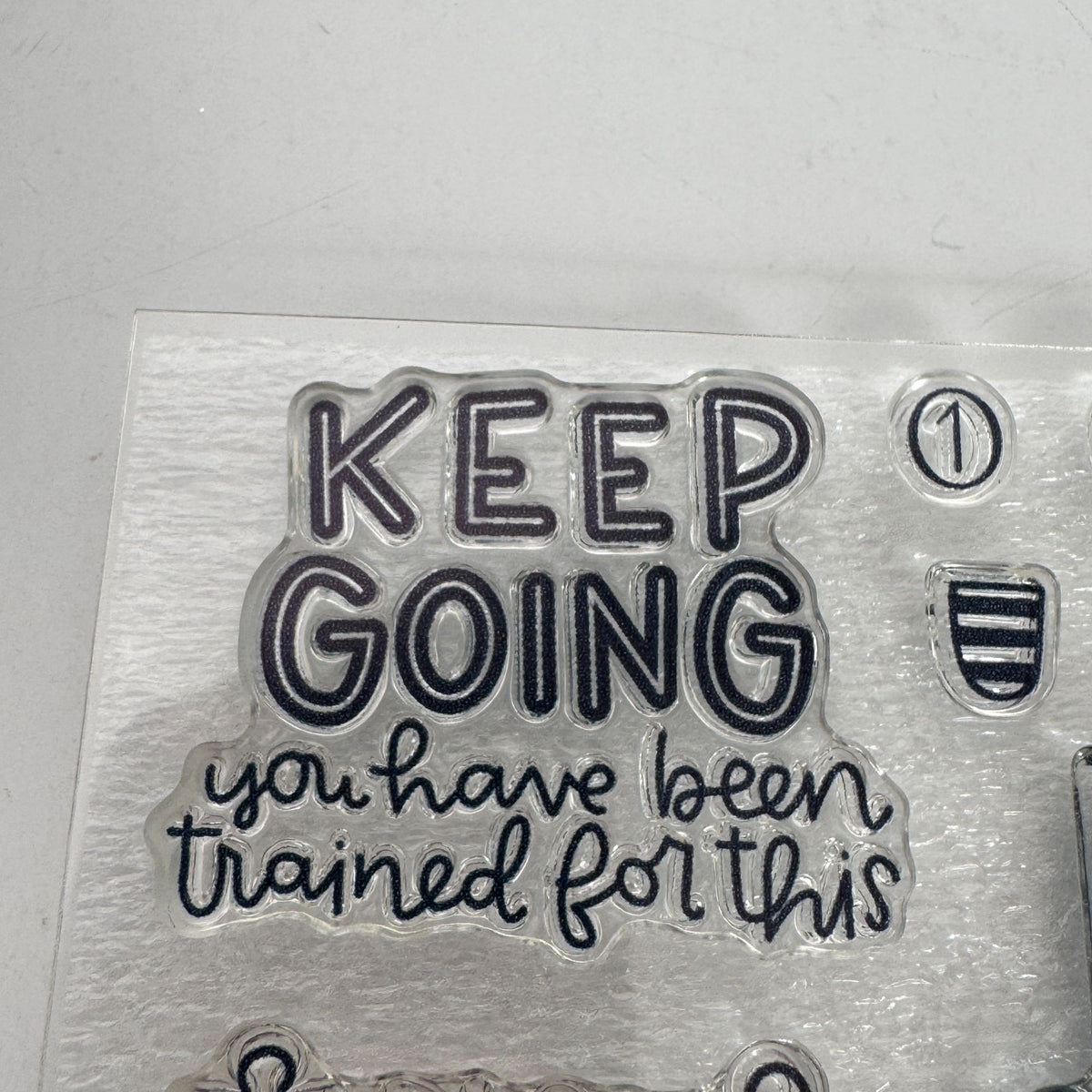 CTMH Acrylic Stamp Set Lets Stay Home Play Games Read Books Be Kind Words CC3212