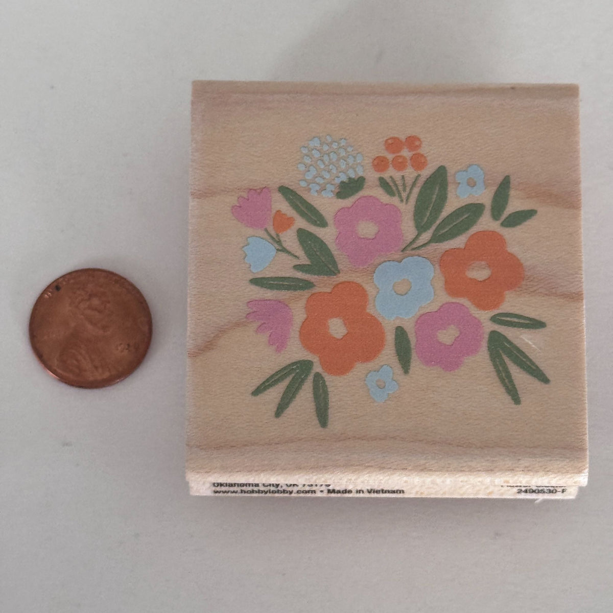 Stampabilities Rubber Stamp Flower Cluster Garden Mothers Day Card Making Craft Wood Mounted Spring