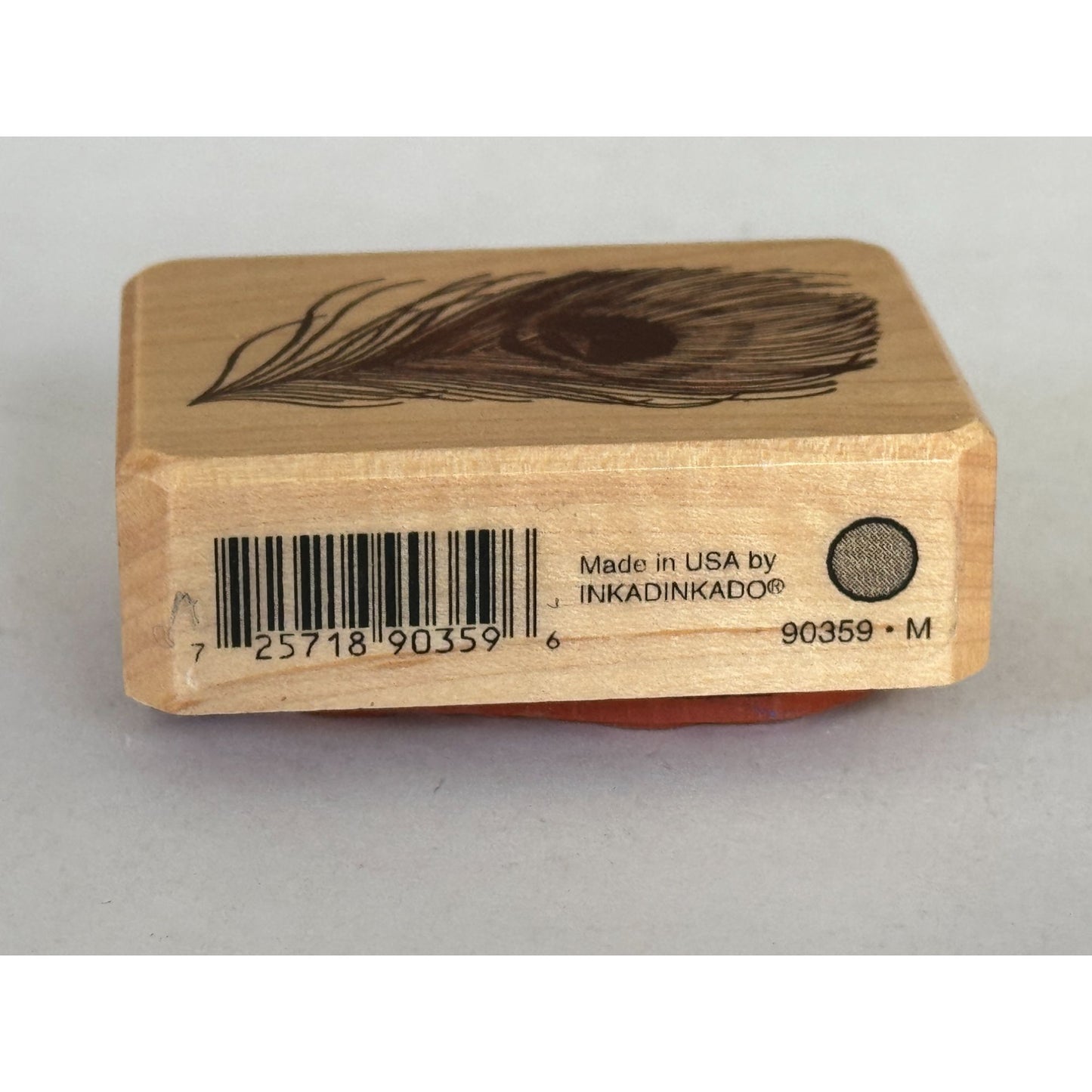 Inkadinkado Rubber Stamp Peacock Feather Wildlife Wonder Cardmaking Craft Wooden