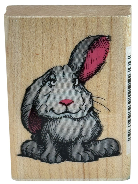 Comotion Rubber Stamp Harry Hare Easter Rabbit Animal Pet Listening Ear Attitude