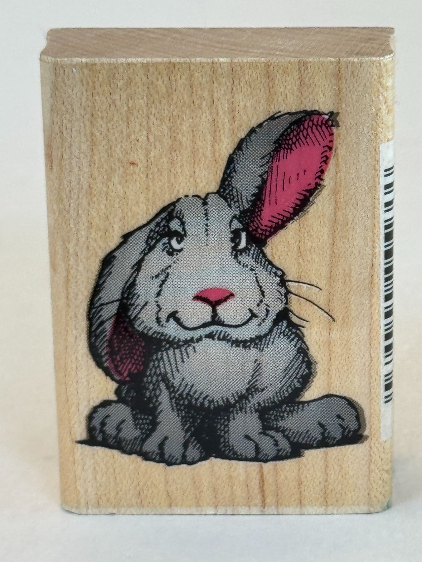 Comotion Rubber Stamp Harry Hare Easter Rabbit Animal Pet Listening Ear Attitude