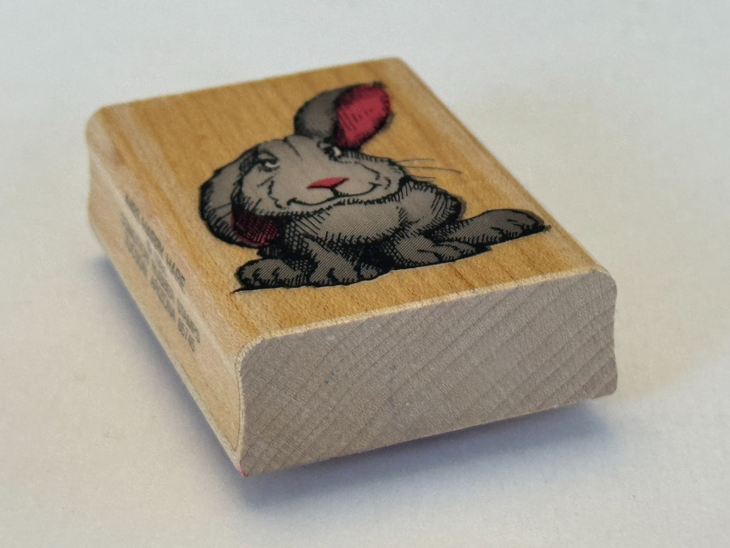 Comotion Rubber Stamp Harry Hare Easter Rabbit Animal Pet Listening Ear Attitude