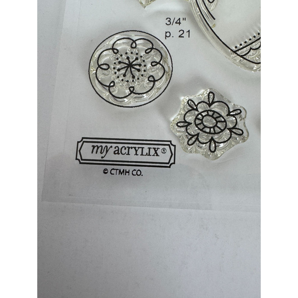 CTMH My Acrylix Acrylic Stamp Set Angel Friends Friendship Thank Heaven Words