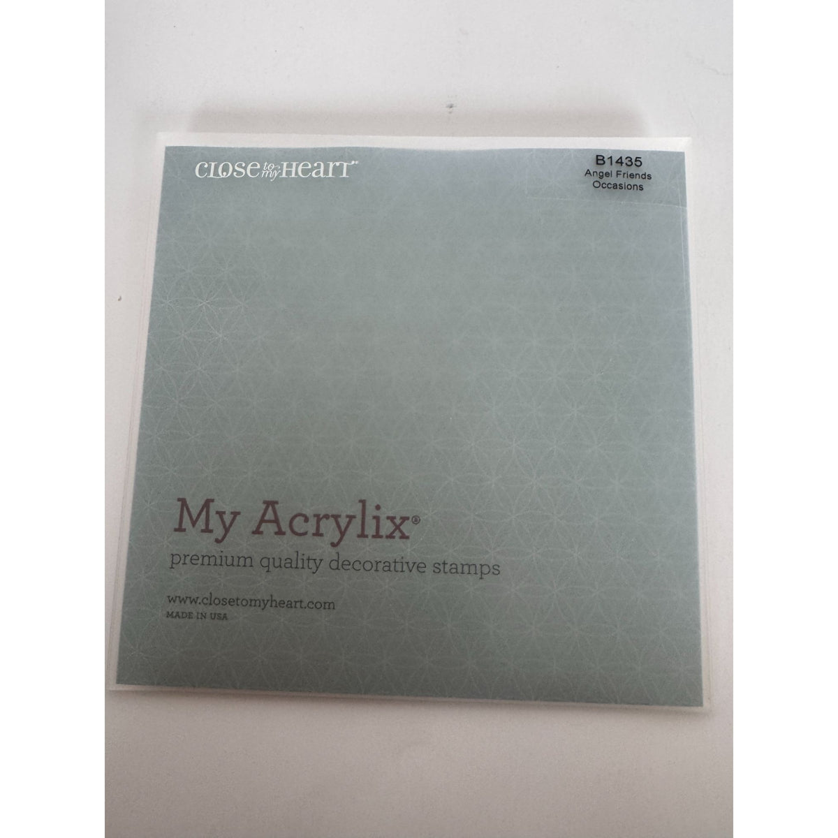 CTMH My Acrylix Acrylic Stamp Set Angel Friends Friendship Thank Heaven Words