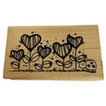 Hooks Lines and Inkers Rubber Stamp Heart Blooms Floral Ladybug Flower Garden