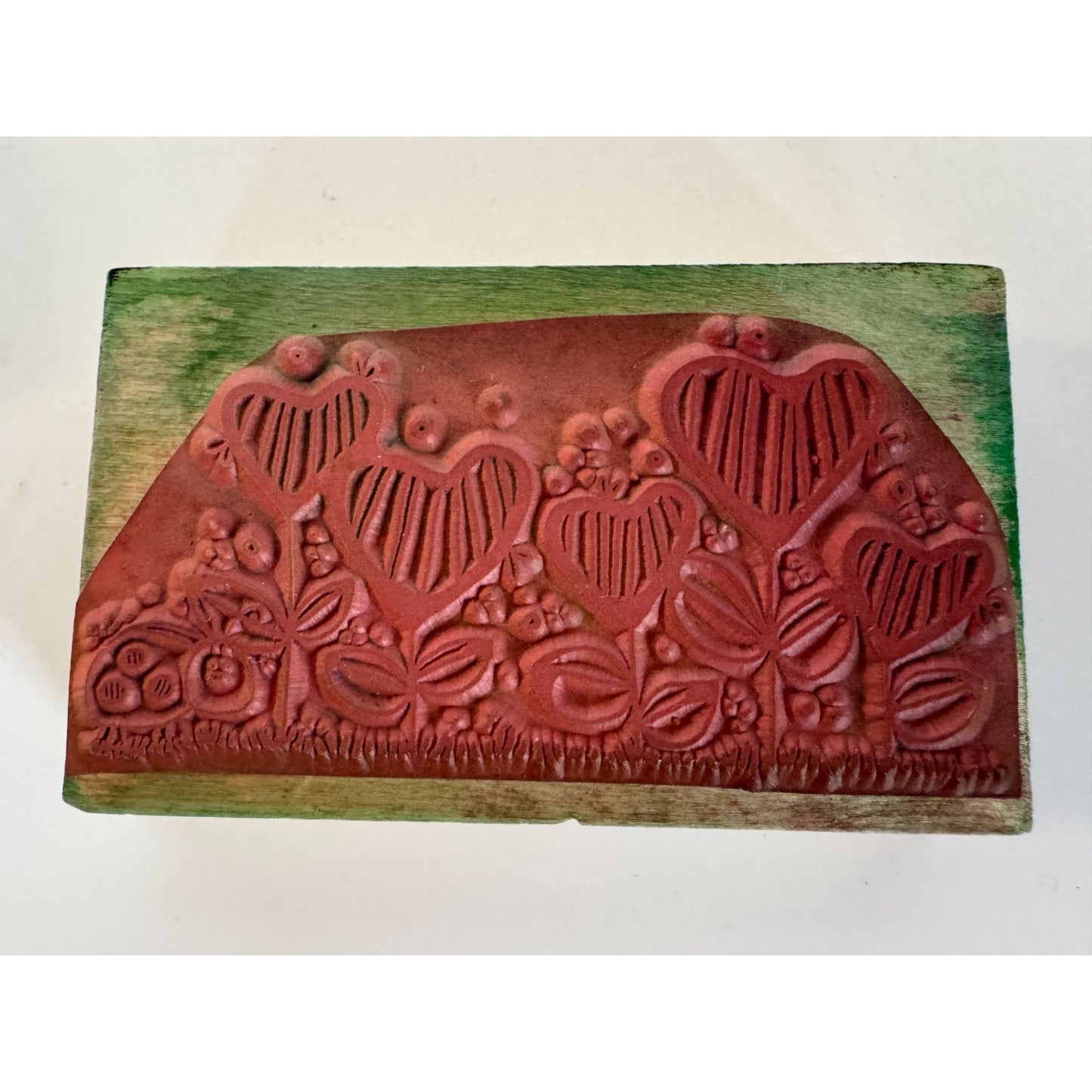Hooks Lines and Inkers Rubber Stamp Heart Blooms Floral Ladybug Flower Garden