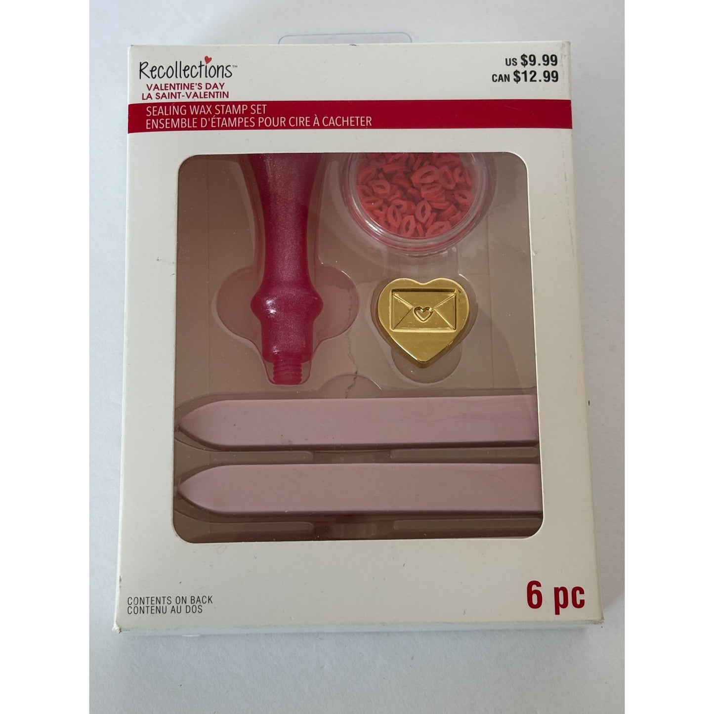 Recollections Sealing Wax Stamp Set Valentines Day Envelope Heart Invitations