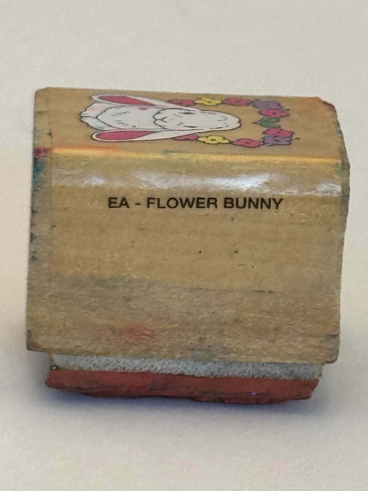 Noteworthy Rubber Stamp Flower Bunny Flowers Small Easter Spring Card Making Art