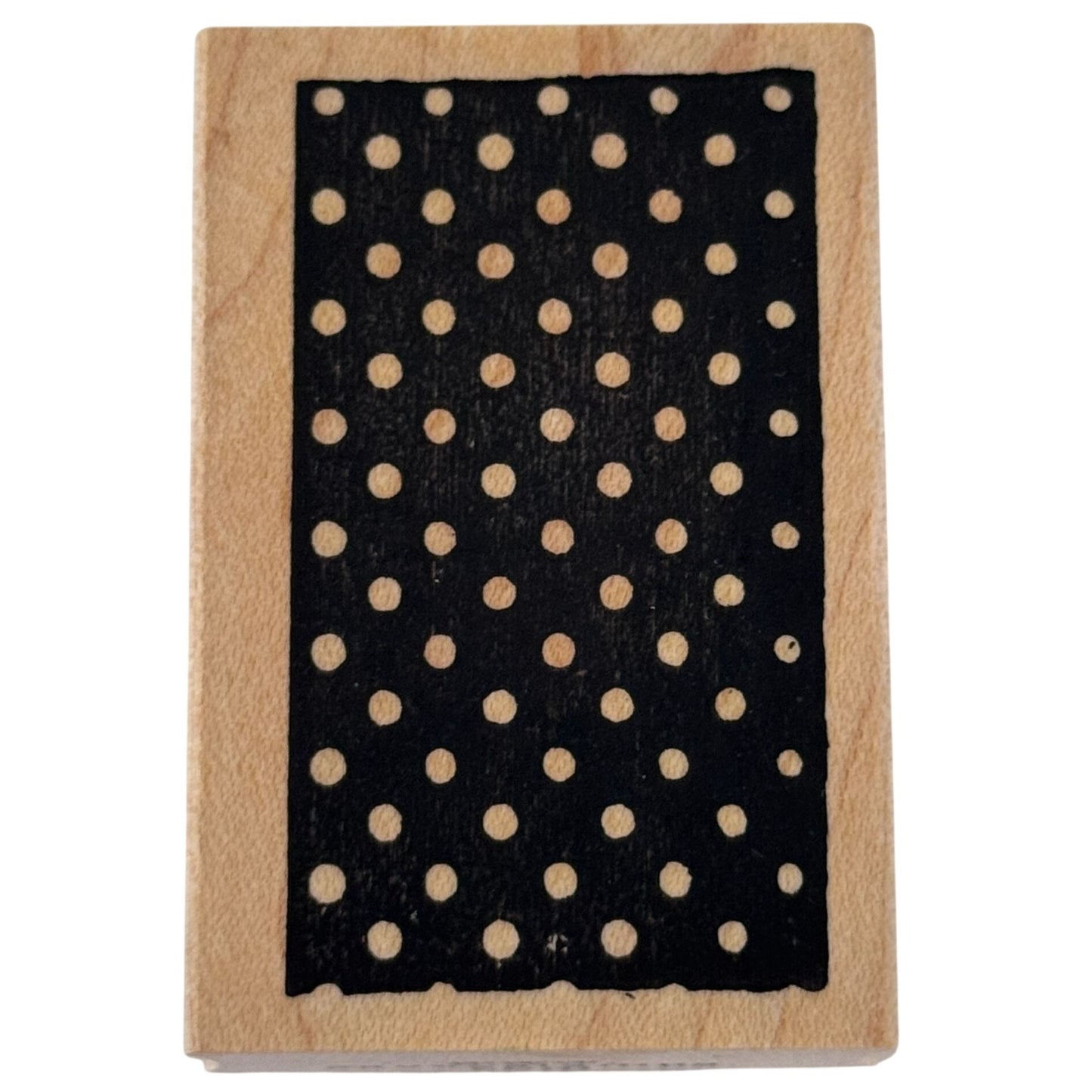 Savvy Stamps Rubber Stamp Polka Dot Background Pattern Rectangle Cardmaking Wood