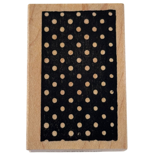 Savvy Stamps Rubber Stamp Polka Dot Background Pattern Rectangle Cardmaking Wood