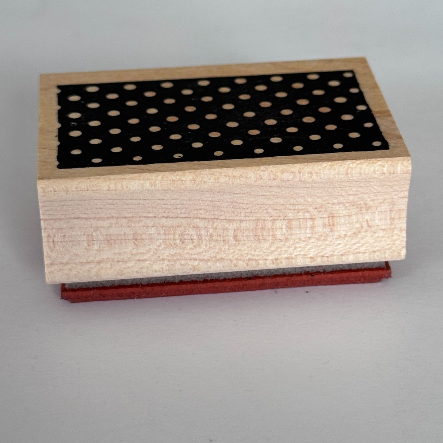 Savvy Stamps Rubber Stamp Polka Dot Background Pattern Rectangle Cardmaking Wood