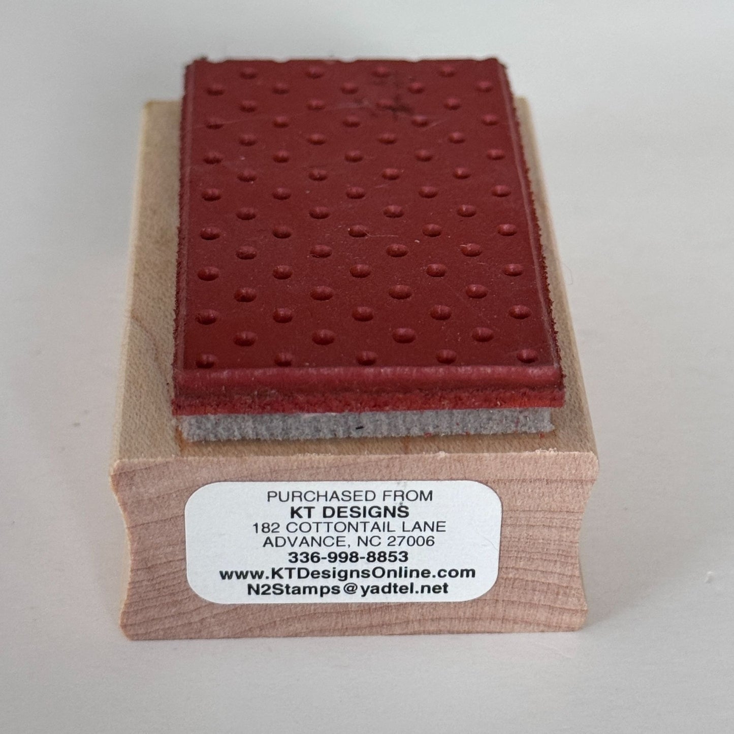 Savvy Stamps Rubber Stamp Polka Dot Background Pattern Rectangle Cardmaking Wood