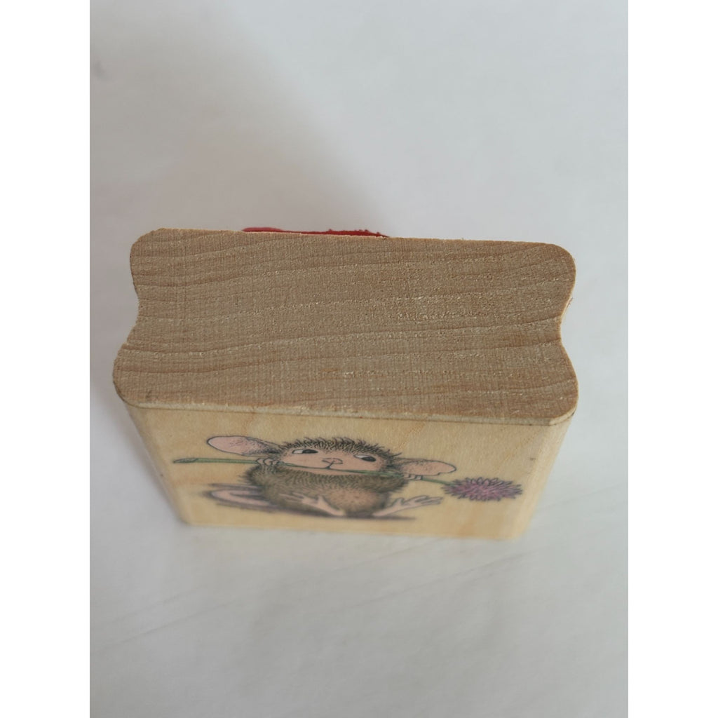 House Mouse Rubber Stamp Mudpie Munch Mouse Animal Flower Card Making