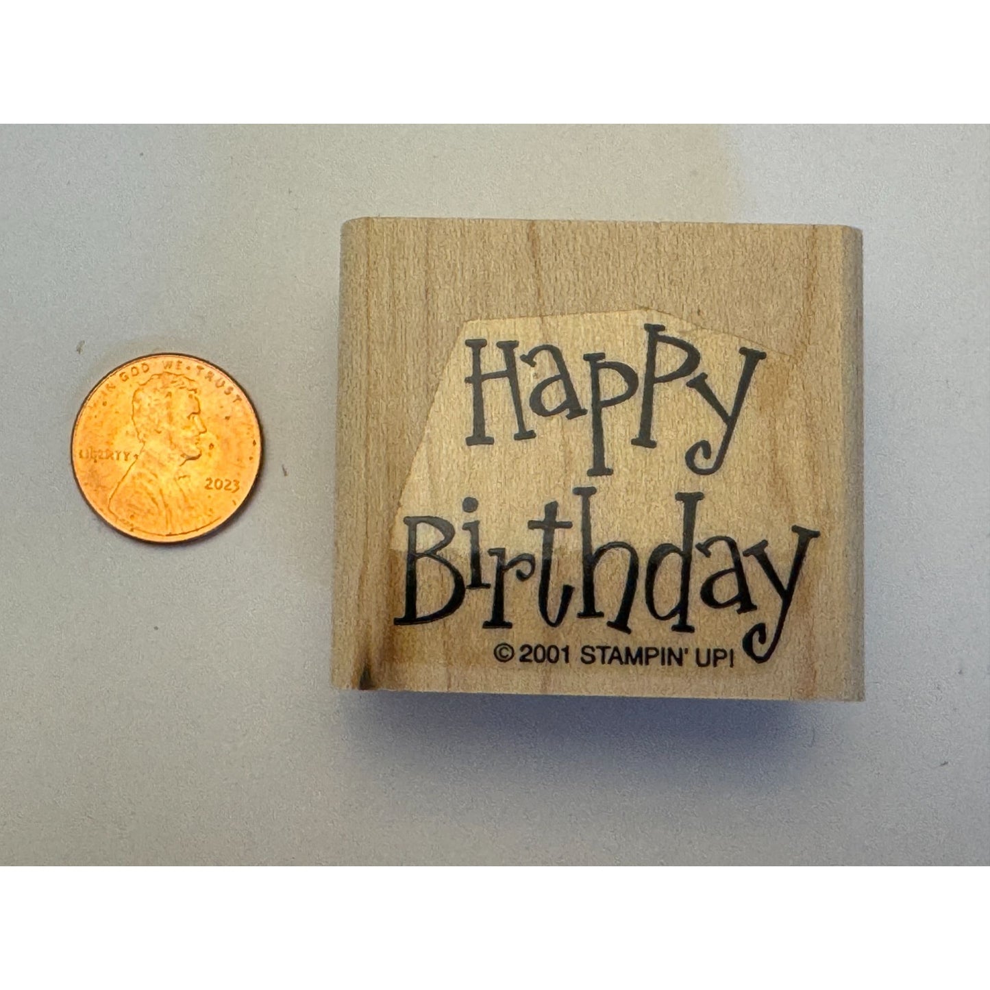 Stampin Up Rubber Stamp Happy Birthday Card Making Words Sentiment Paper Craft