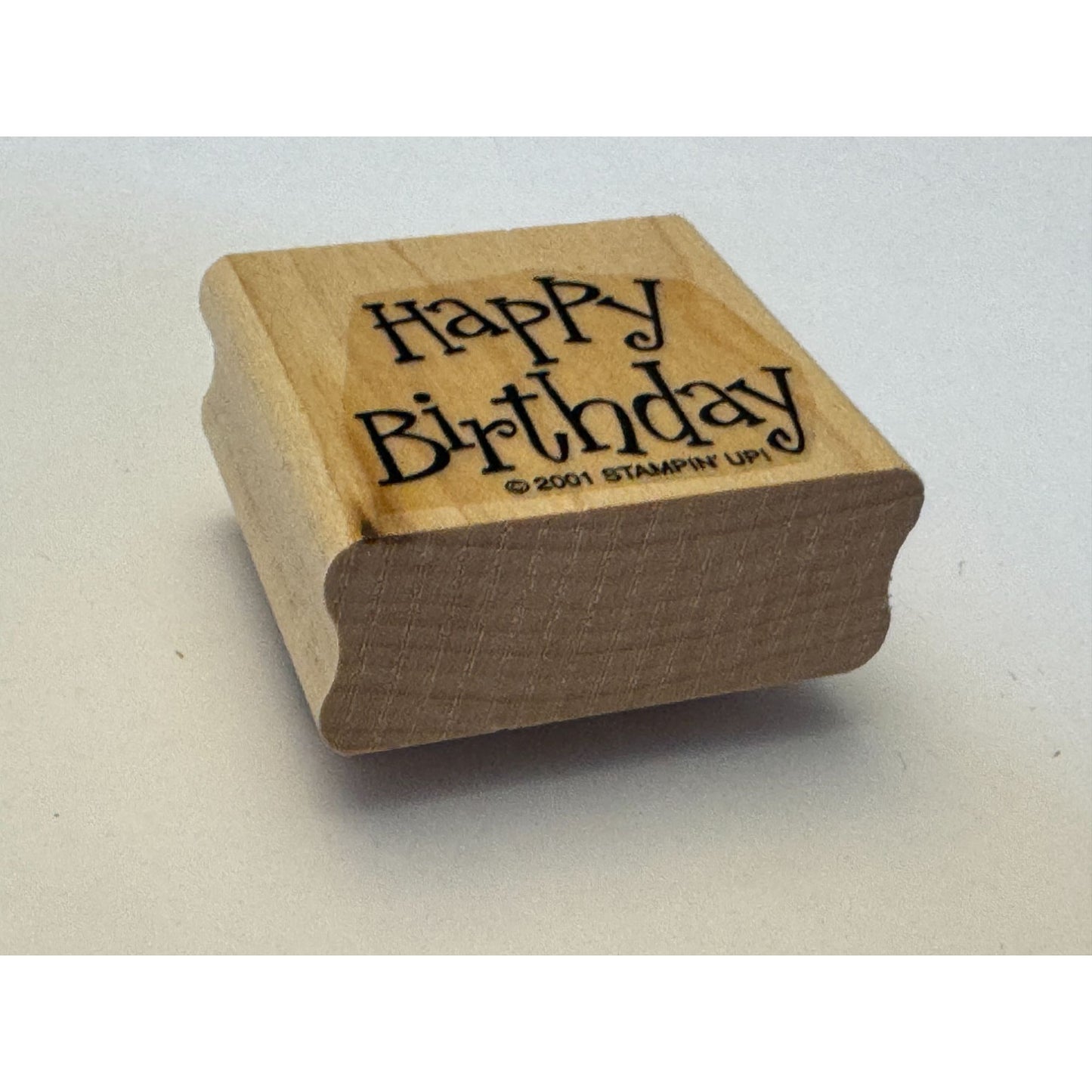 Stampin Up Rubber Stamp Happy Birthday Card Making Words Sentiment Paper Craft