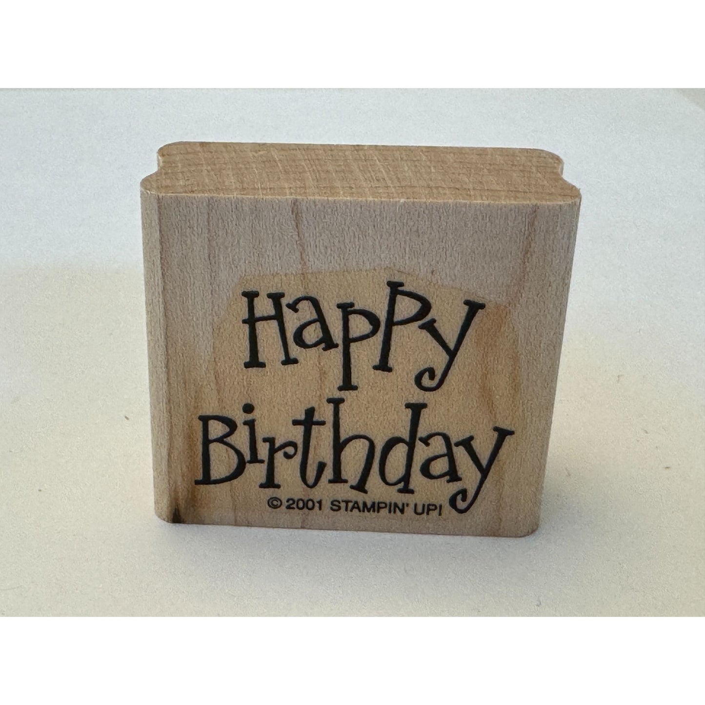 Stampin Up Rubber Stamp Happy Birthday Card Making Words Sentiment Paper Craft