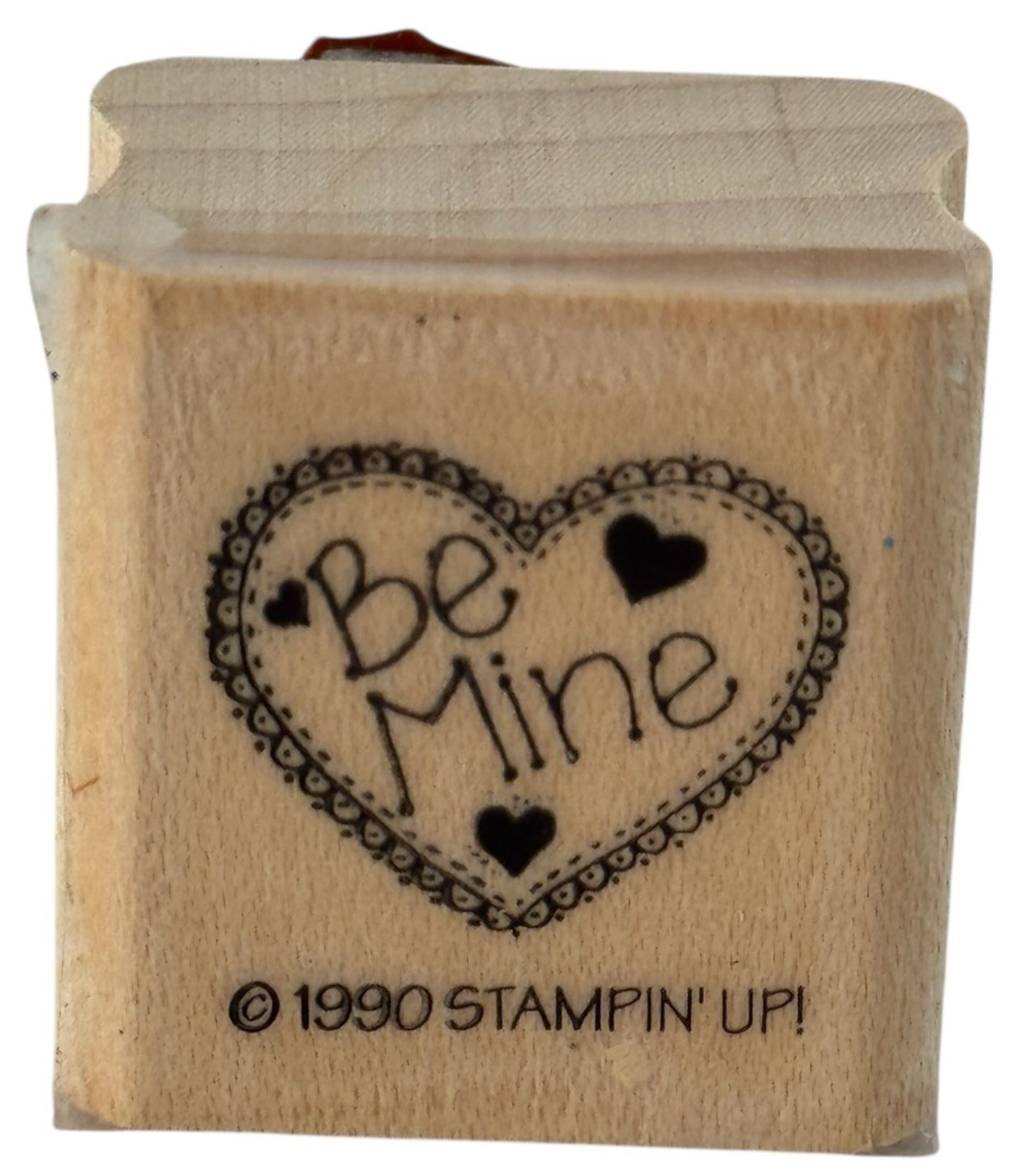 Stampin Up Rubber Stamp Be Mine Heart Valentines Day Card Making Sentiment Words