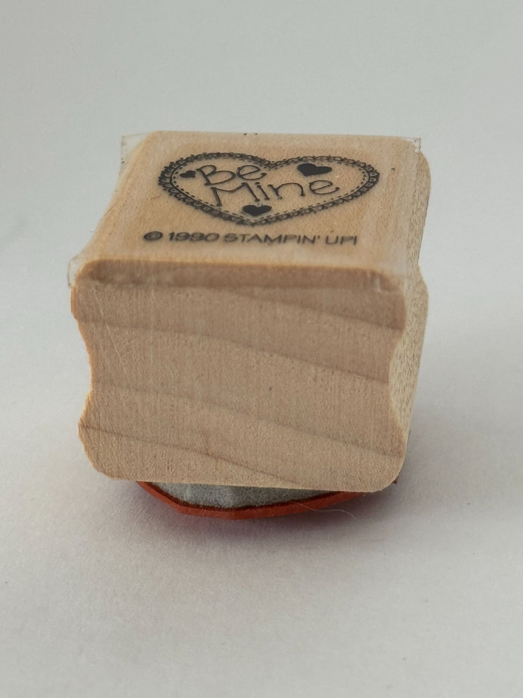 Stampin Up Rubber Stamp Be Mine Heart Valentines Day Card Making Sentiment Words