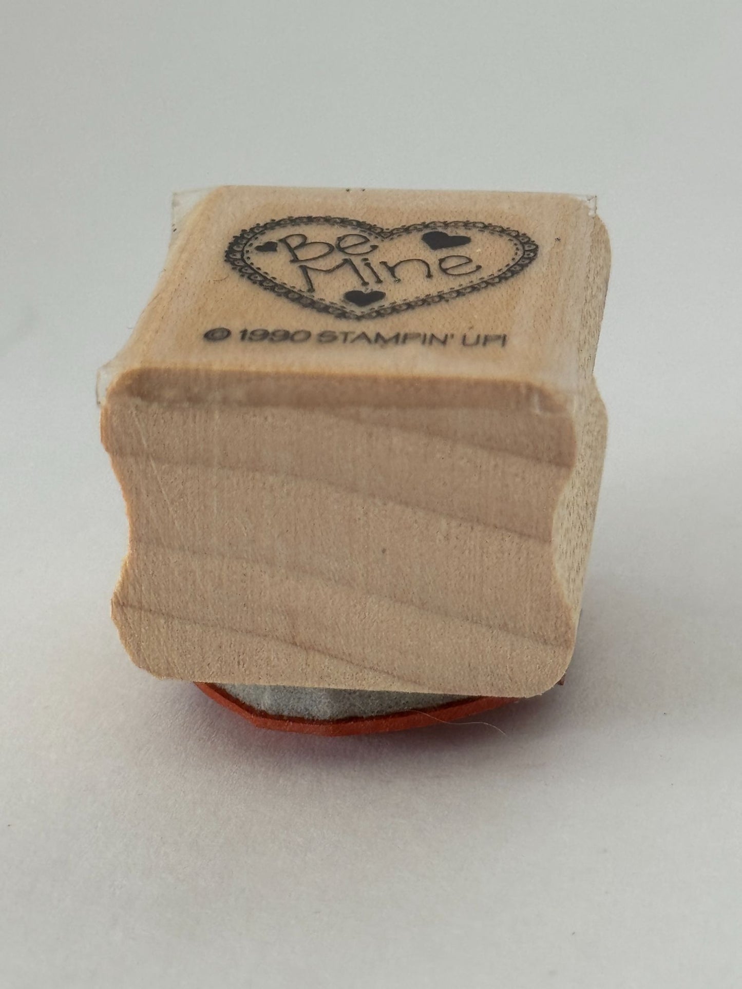 Stampin Up Rubber Stamp Be Mine Heart Valentines Day Card Making Sentiment Words