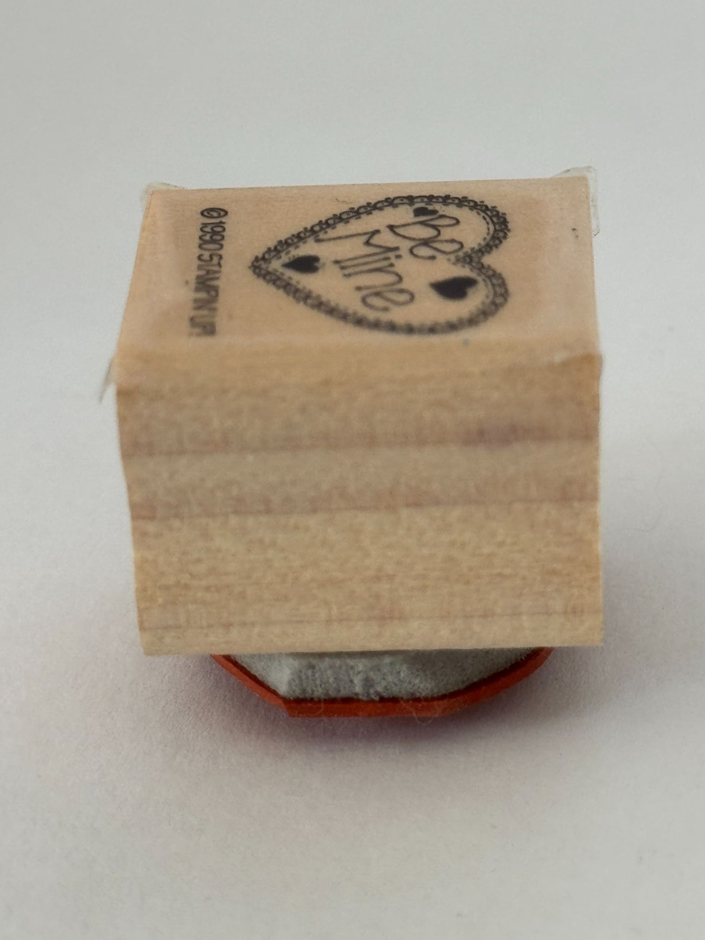 Stampin Up Rubber Stamp Be Mine Heart Valentines Day Card Making Sentiment Words